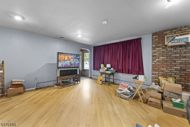 Interior, Recessed Lighting, Stone Walls, Wood Texture Flooring