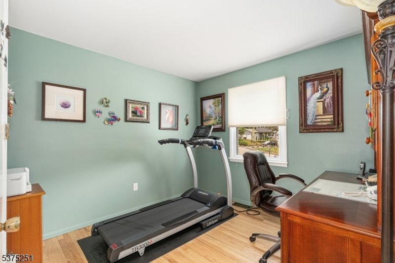Fitness Equipment, Home Office, Interior, Wood Texture Flooring