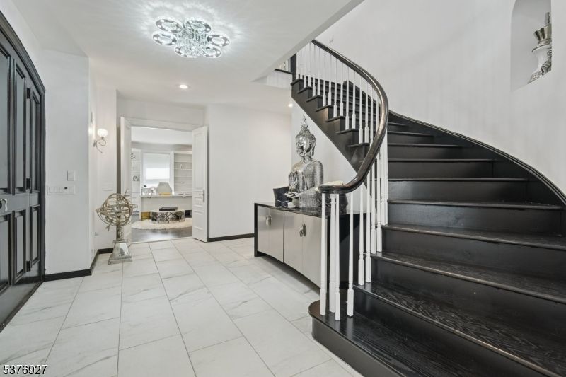 Chandelier, Interior, Marble, Recessed Lighting