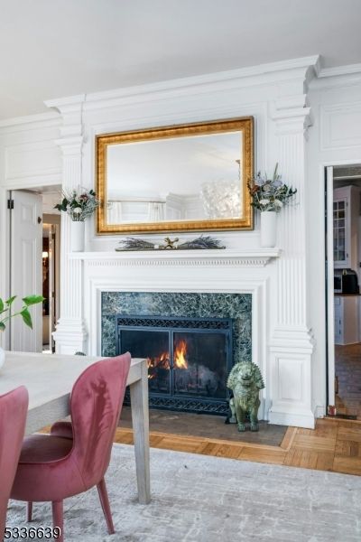 Fireplace, Interior, Wood Texture Flooring