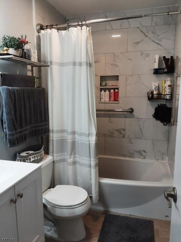 Bathroom, Interior, Marble Walls, Wood Texture Flooring