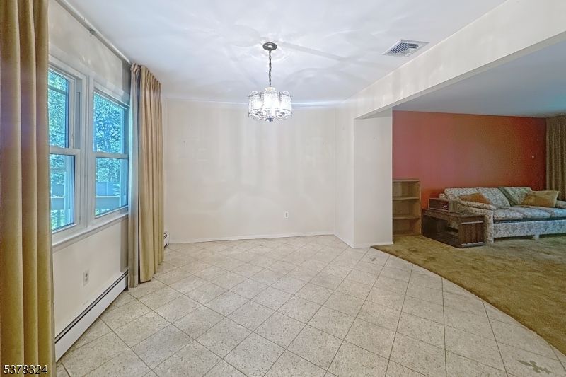 Chandelier, Empty room, Interior