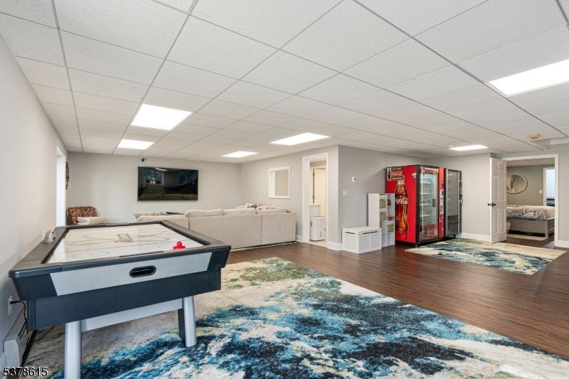 Game Room, Interior, Recessed Lighting, Wood Texture Flooring