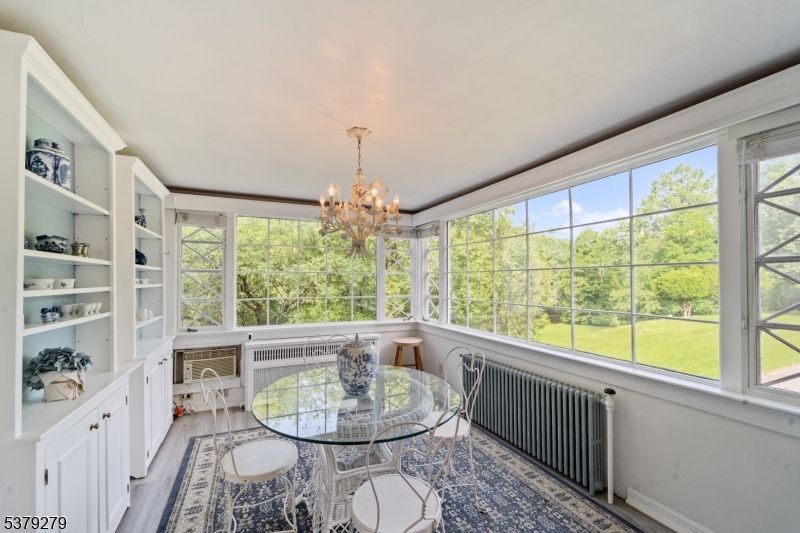 Chandelier, Dining room, Interior, Sun Room, Wood Texture Flooring