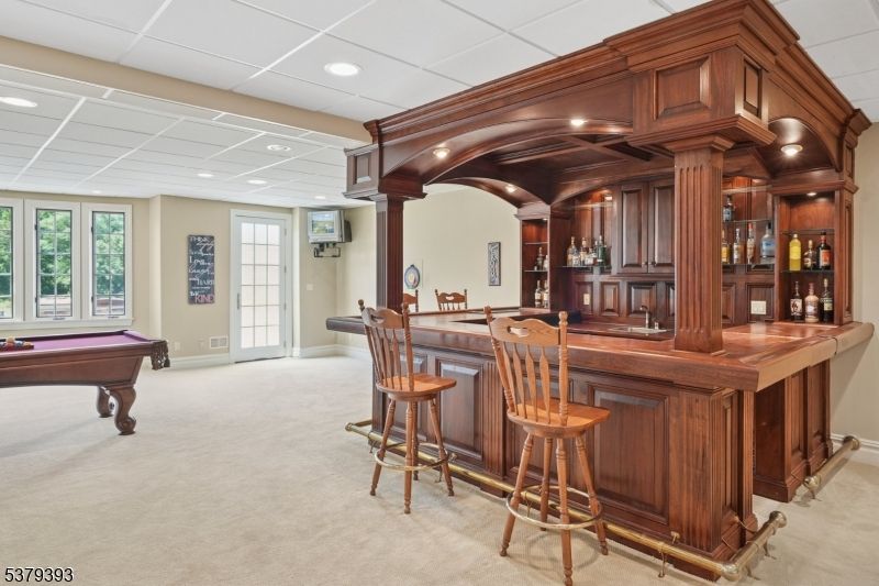 Billiard Table, Game Room, Interior, Recessed Lighting