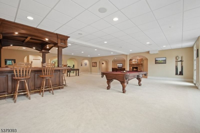 Billiard Table, Game Room, Interior, Recessed Lighting