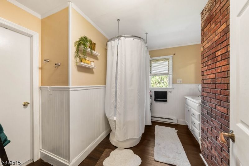 Interior, Stone Walls, Wood Texture Flooring