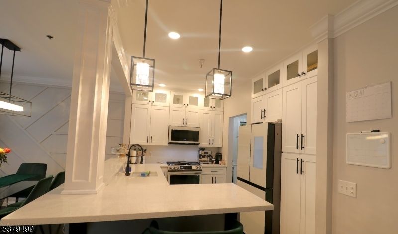 Interior, Kitchen, Pendant Lights, Recessed Lighting, Stainless Steel Appliances