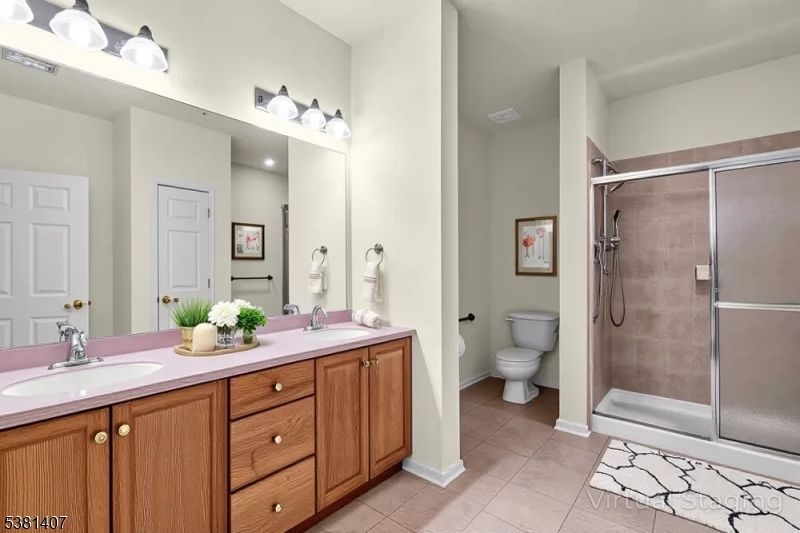 Bathroom, Dual Sink Vanities, Glass Shower, Interior