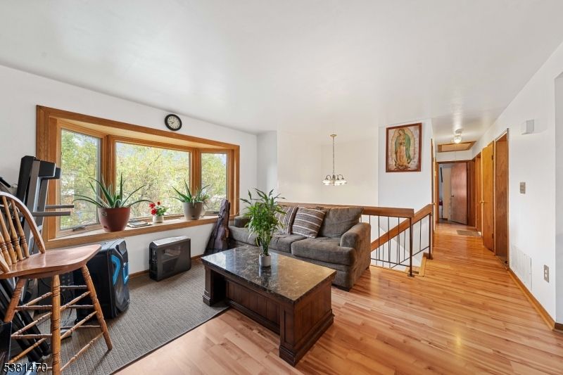 Interior, Living room, Pendant Lights, Wood Texture Flooring