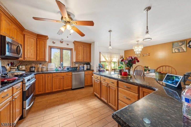 Chandelier, Dining room, Interior, Kitchen, Pendant Lights, Wood Texture Flooring