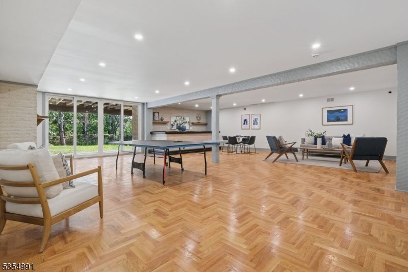 Game Room, Interior, Living room, Recessed Lighting, Wood Texture Flooring