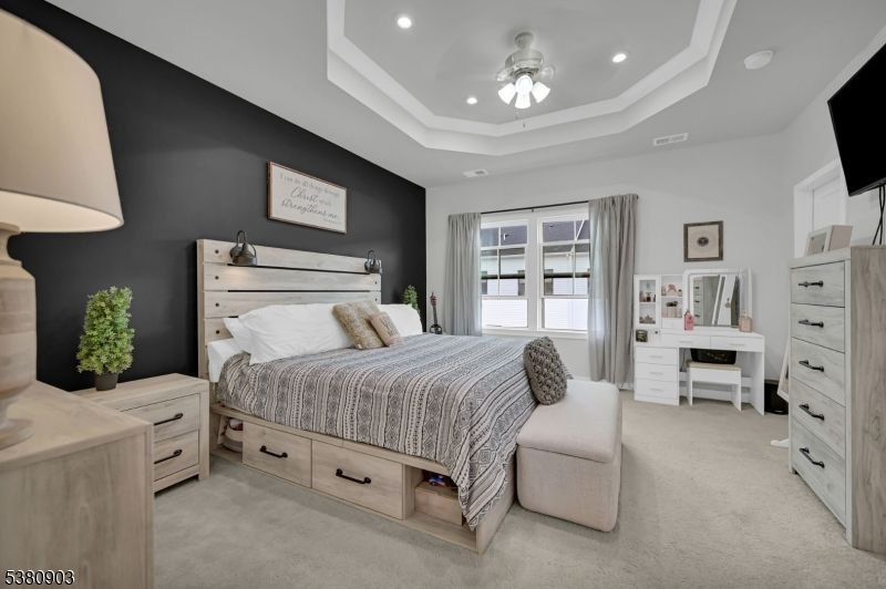 Bedroom, Interior, Recessed Lighting