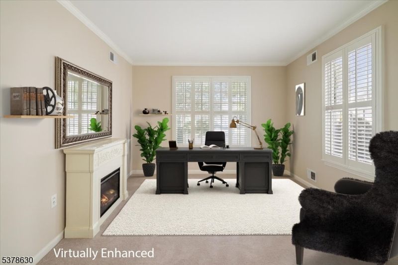 Fireplace, Home Office, Interior