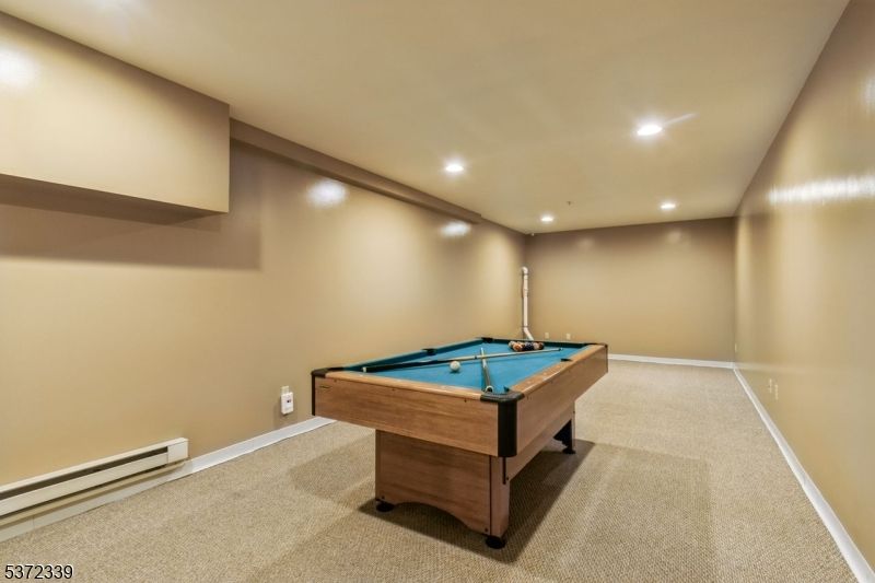 Billiard Table, Game Room, Interior, Recessed Lighting