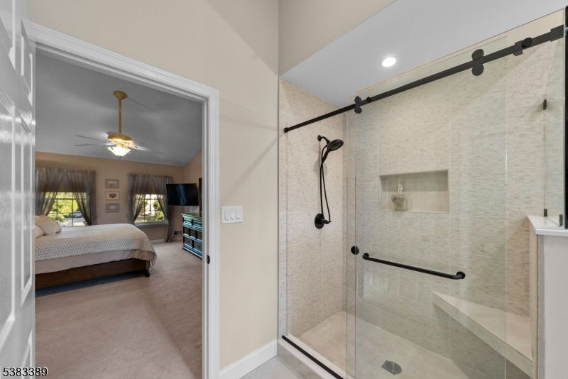 Bathroom, Bedroom, Glass Shower, Interior, Recessed Lighting