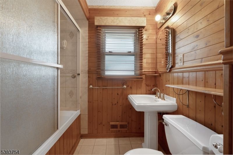 Bathroom, Glass Shower, Interior, Wooden Walls