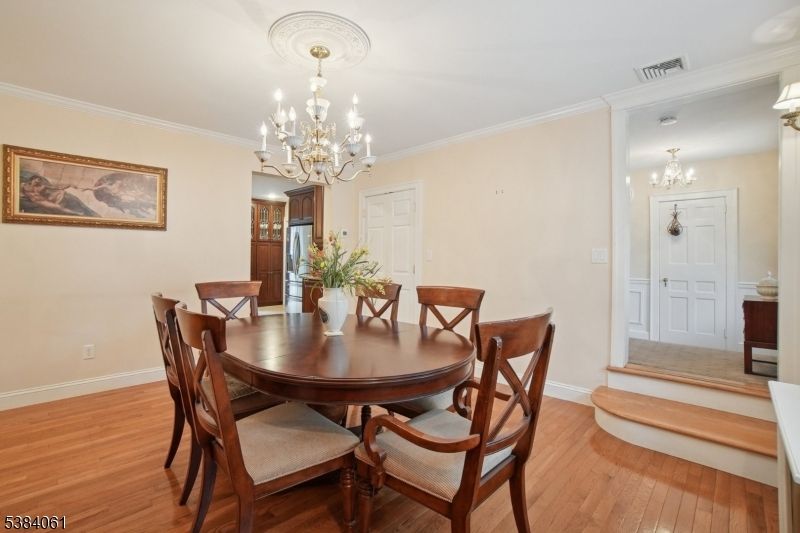 Chandelier, Dining room, Interior, Wood Texture Flooring