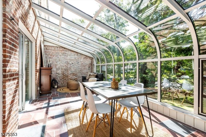 Dining room, Glass Ceilings, Interior, Stone Walls, Sun Room