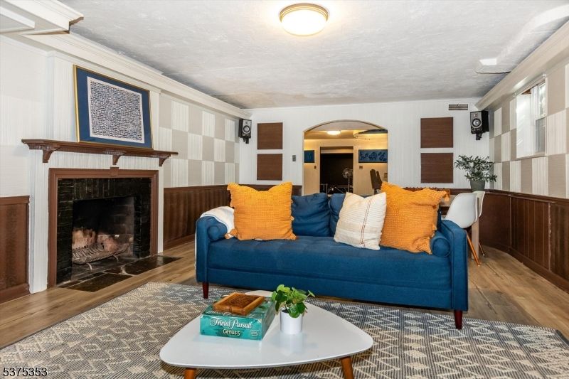 Fireplace, Interior, Living room, Wood Texture Flooring