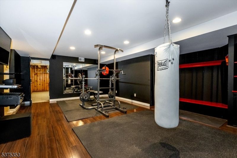 Fitness Equipment, Interior, Recessed Lighting, Wood Texture Flooring