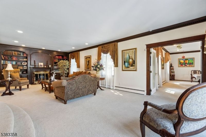 Fireplace, Interior, Living room, Recessed Lighting