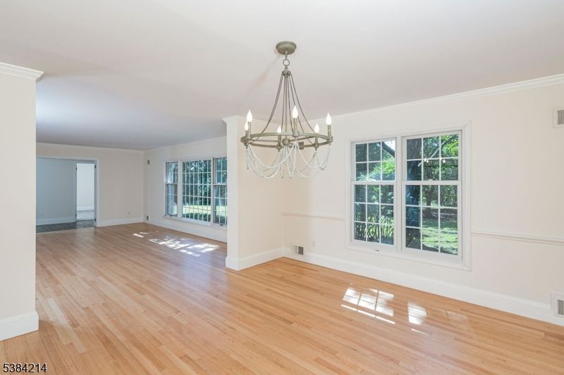 Chandelier, Empty room, Interior, Wood Texture Flooring