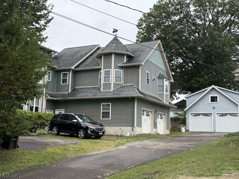 Attached, Detached Garage, Exterior, Facade, Queen Anne Victorian