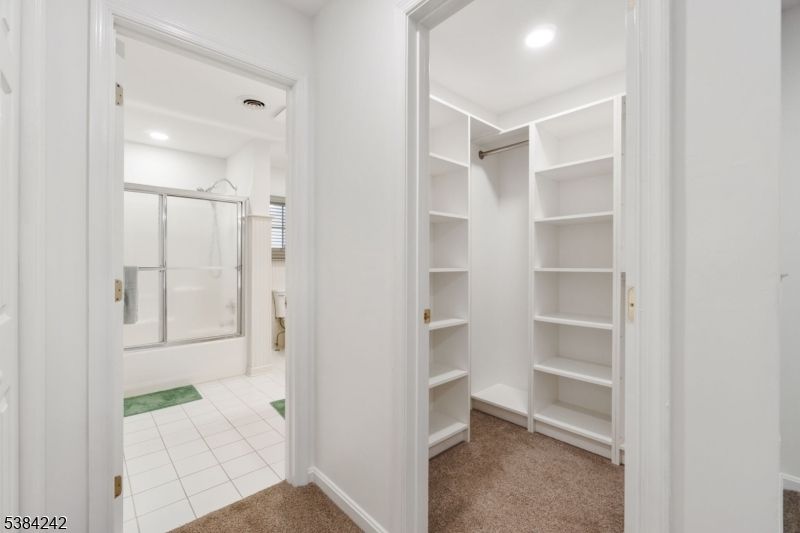 Bathroom, Glass Shower, Interior, Recessed Lighting, Walk-in Closets