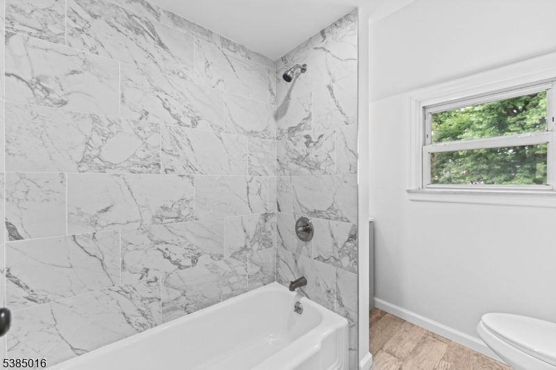 Bathroom, Interior, Marble Walls, Wood Texture Flooring