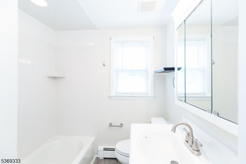 Bathroom, Interior, Recessed Lighting, Wood Texture Flooring