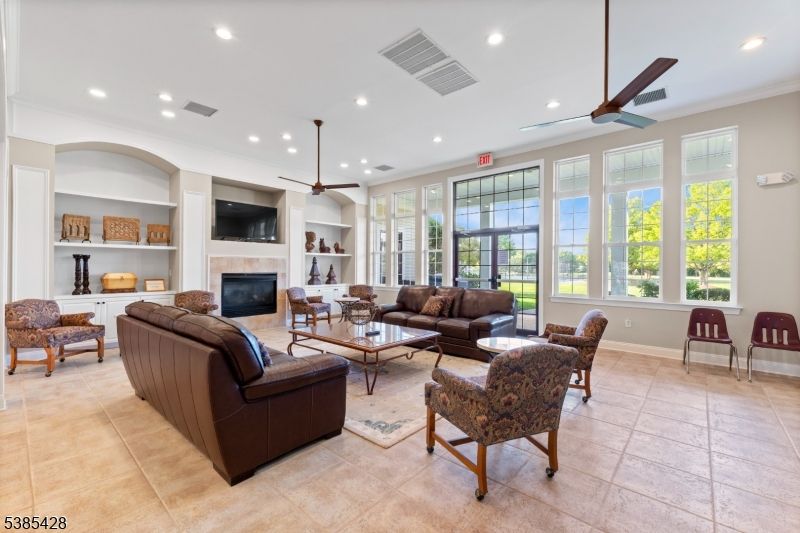 Fireplace, Interior, Living room, Recessed Lighting