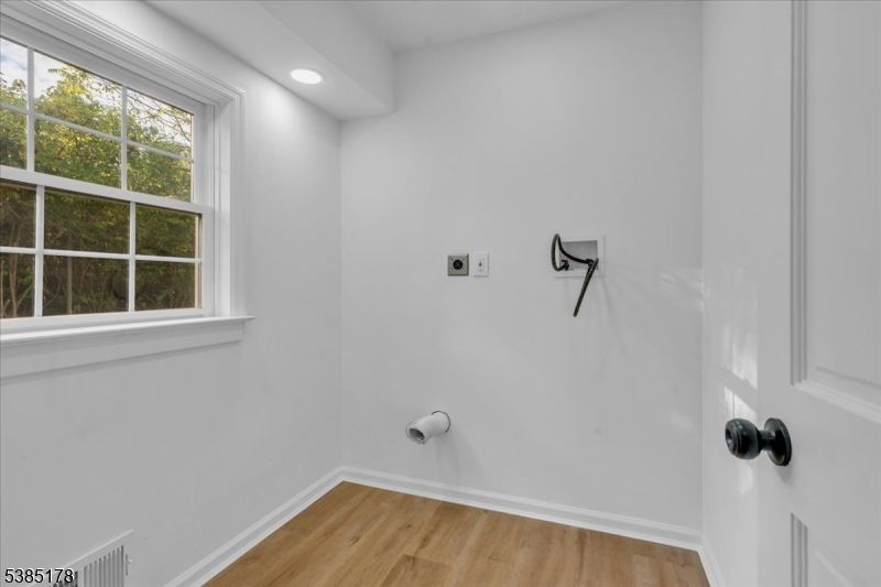 Bathroom, Empty room, Interior, Recessed Lighting, Wood Texture Flooring