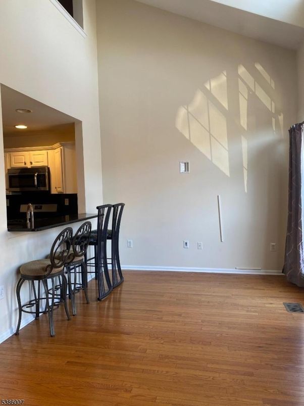 Dining room, Interior, Kitchen, Recessed Lighting, Wood Texture Flooring