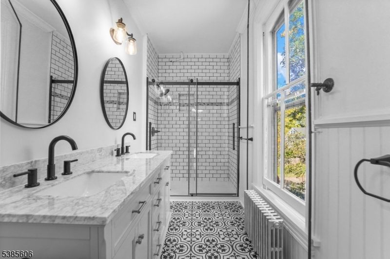 Bathroom, Dual Sink Vanities, Glass Shower, Interior
