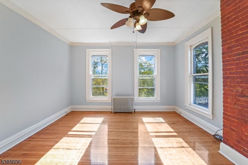 Empty room, Interior, Stone Walls, Wood Texture Flooring