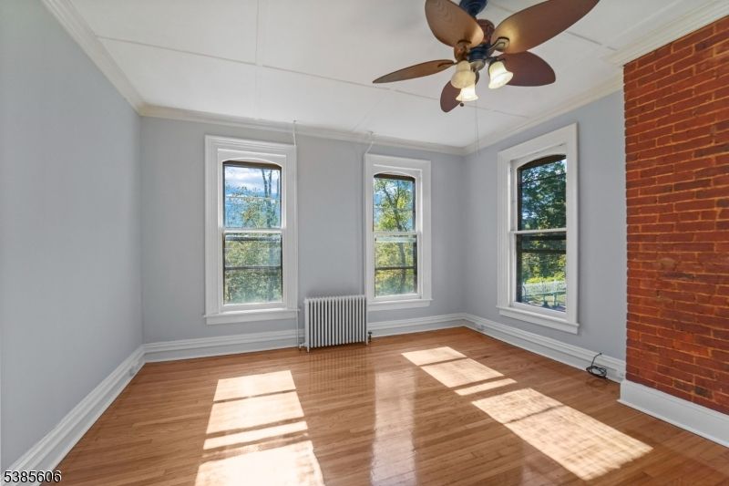 Empty room, Interior, Stone Walls, Wood Texture Flooring