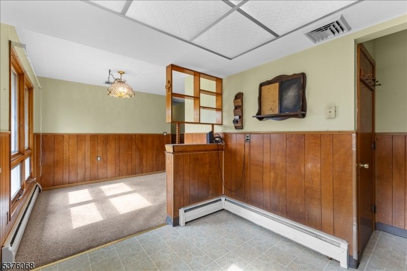Chandelier, Empty room, Interior