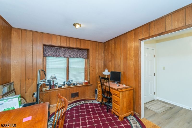 Home Office, Interior, Wood Texture Flooring, Wooden Walls
