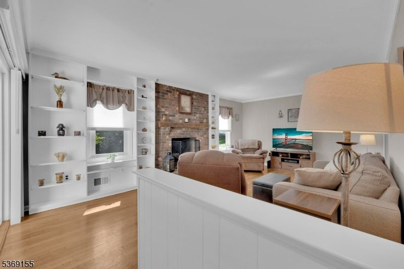 Fireplace, Interior, Living room, Stone Walls, Wood Texture Flooring