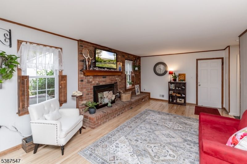 Fireplace, Interior, Stone Walls, Wood Texture Flooring