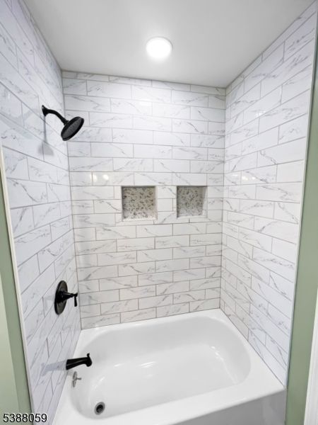 Bathroom, Interior, Marble Walls, Recessed Lighting