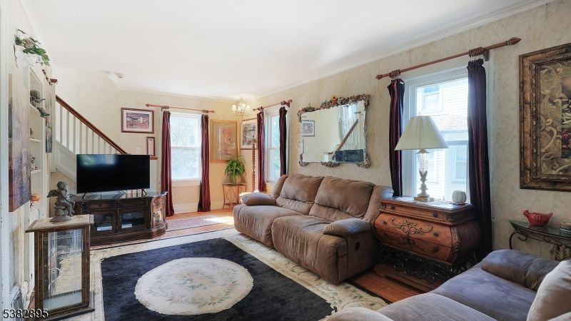 Chandelier, Interior, Living room, Wood Texture Flooring