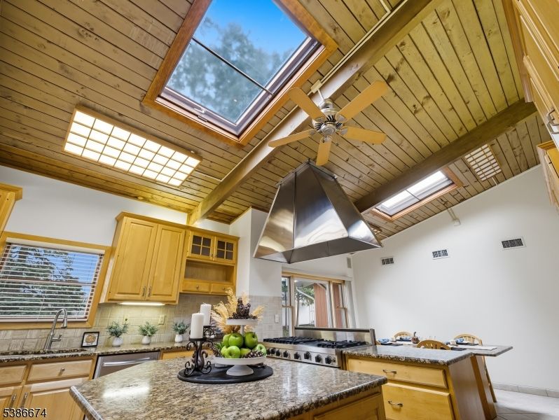 Glass Ceilings, Interior, Kitchen, Wooden Ceilings