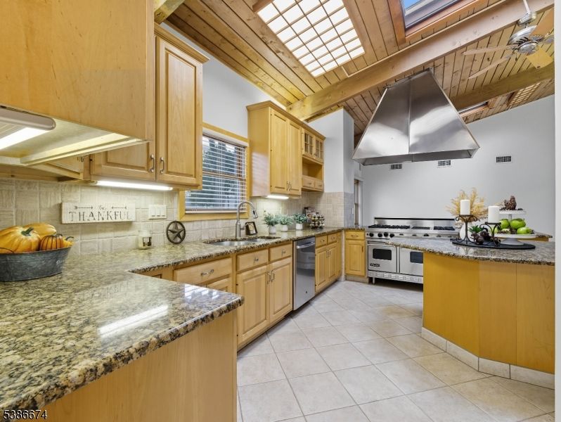 Interior, Kitchen, Stainless Steel Appliances, Wooden Ceilings