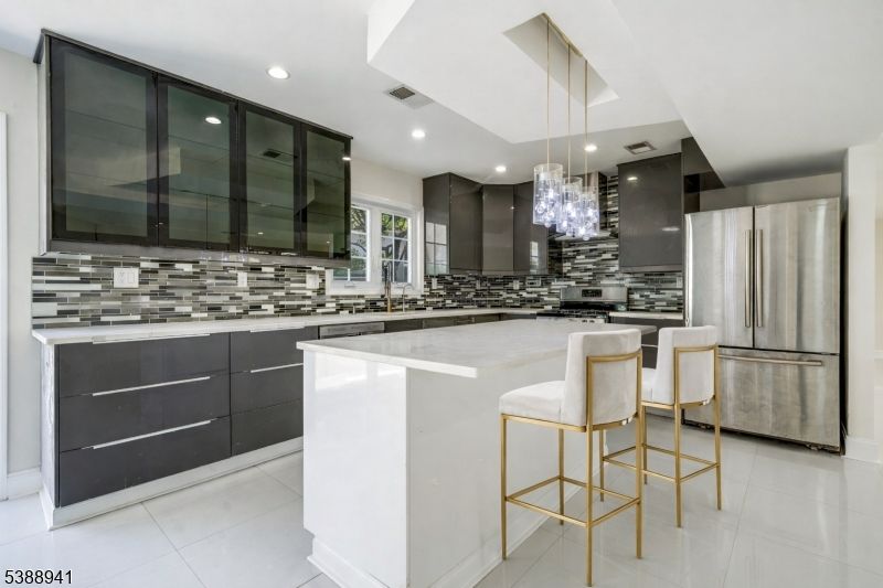Interior, Kitchen, Pendant Lights, Recessed Lighting, Stainless Steel Appliances
