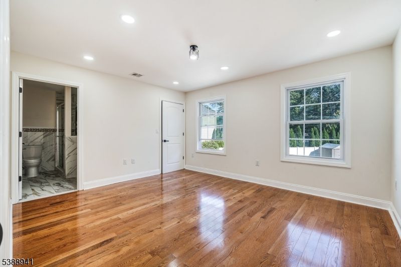 Bathroom, Empty room, Interior, Marble, Recessed Lighting, Wood Texture Flooring