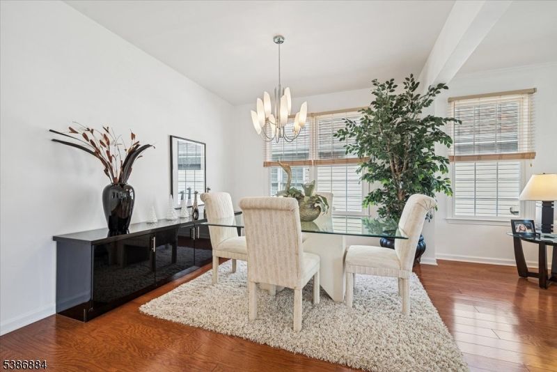 Chandelier, Dining room, Interior, Wood Texture Flooring