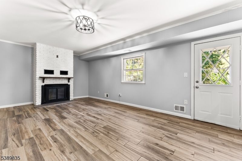 Empty room, Fireplace, Interior, Wood Texture Flooring