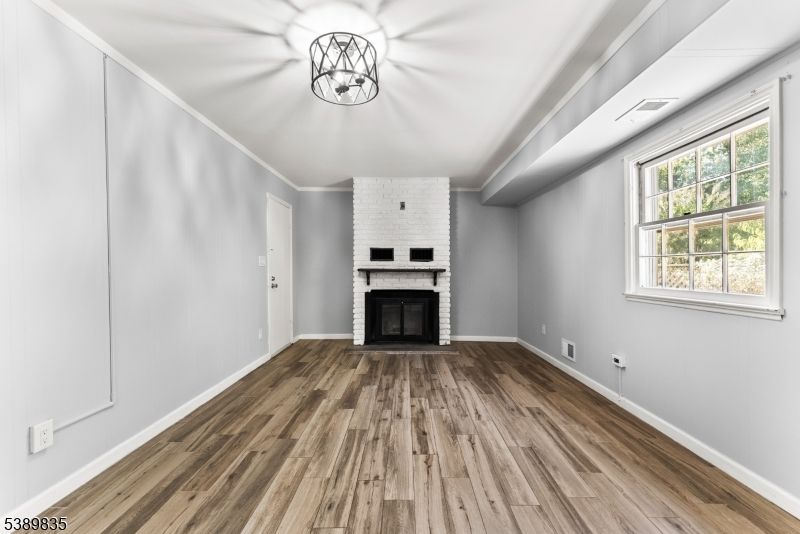 Empty room, Fireplace, Interior, Wood Texture Flooring